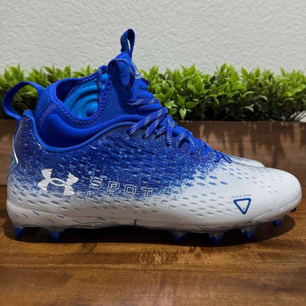 Under Armour Spotlight Lux MC 2.0 Blue Football Cleats 3025082-400 Men’s Size 12